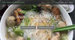 Desktop Screenshot of lotusvietnamesenoodlehousecalgary.com